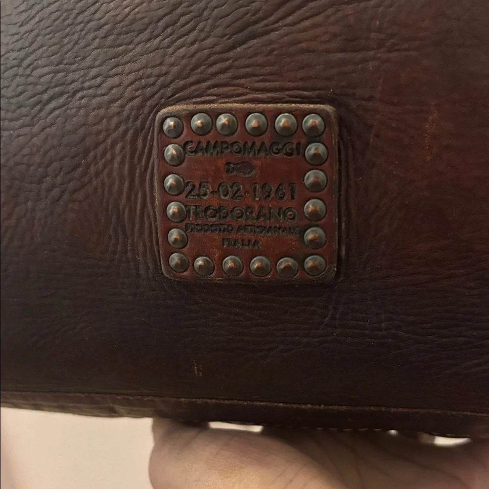 Campomaggi Dark Brown Studded Tote - Picture 2 of 7